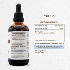 Alcohol-Free Yucca Tincture Extract – Wildcrafted Yucca Glauca Dried Root 4 FL O