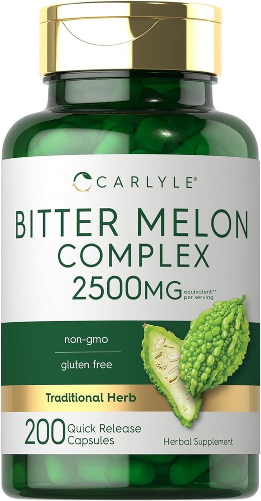 Bitter Melon Capsules | 2500mg | 200 Count | Non-GMO & Gluten Free | by Carlyle