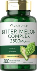 Bitter Melon Capsules | 2500mg | 200 Count | Non-GMO & Gluten Free | by Carlyle