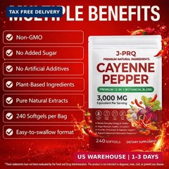 Cayenne Pepper Capsules with Turmeric & Beetroot Vitamin D3 K2 240 Softgels