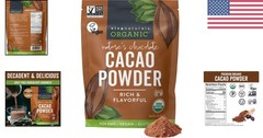 Organic Unsweetened Cacao Powder 1 lb – Rich Dark Chocolate, & Keto