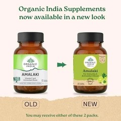 Organic India Amalaki 60 Veg Capsules x 3 Natural Vitamin C Herbal Supplement