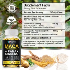 Peruvian Extract – Maca Root 10000mg + Ashwagandha 6000mg + Panax Ginseng 1400mg