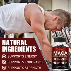 MACA extract – 120 Capsules – Extra Strong with 6000mg – Vegan & High Dosage