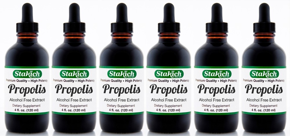 6 JARS of 4oz Propolis Extract Alcohol Free Tincture Pure 100% Natural SALE