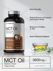 Keto MCT Oil Capsules 3600Mg | 300 Softgels | Coconut Oil Pills | Non-Gmo and Gl