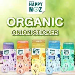 Happy Noz Organic Onion Sticker Freshener Relieve Allergy Blocked Nose X3 BOXES