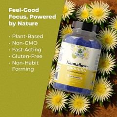 Kannaflow Kanna Gummies 25mg Sceletium Tortuosum – Mood, Focus & Calm – 60 count