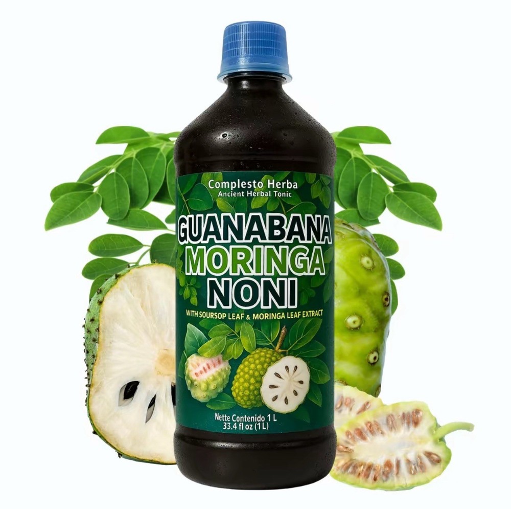 Soursop Graviola Bitters Liquid Jugo De Guanabana with Moringa and Noni Extract