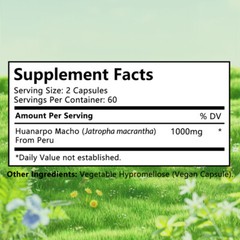 Huanarpo Macho in Capsules for Men,1000mg, Max Strength and Libido,30/60/120ct