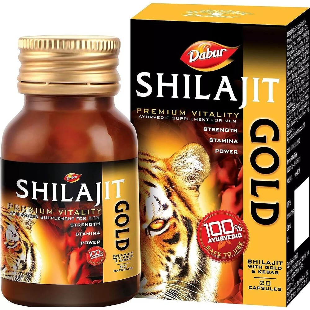 Silajit Gold 20 Capsules for Increases Strength, Power & Stamina
