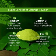Pure Moringa Powder Premium | Vegan, Natural & Chemical-Free