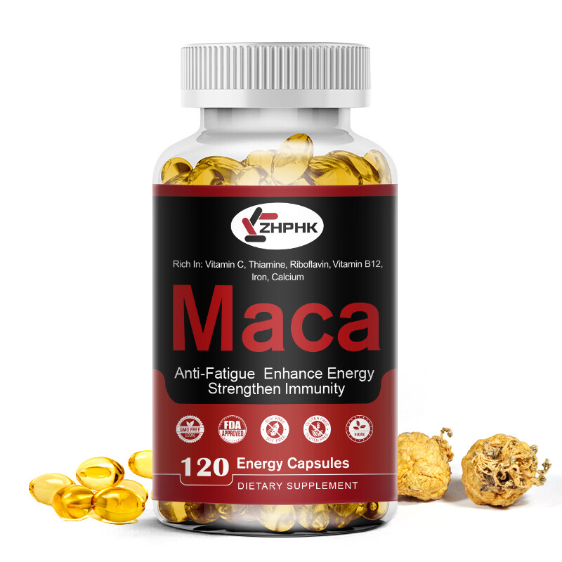 Organic Maca Root Capsules Peruvian Maca Extract Muscle Enhancing For Men Women