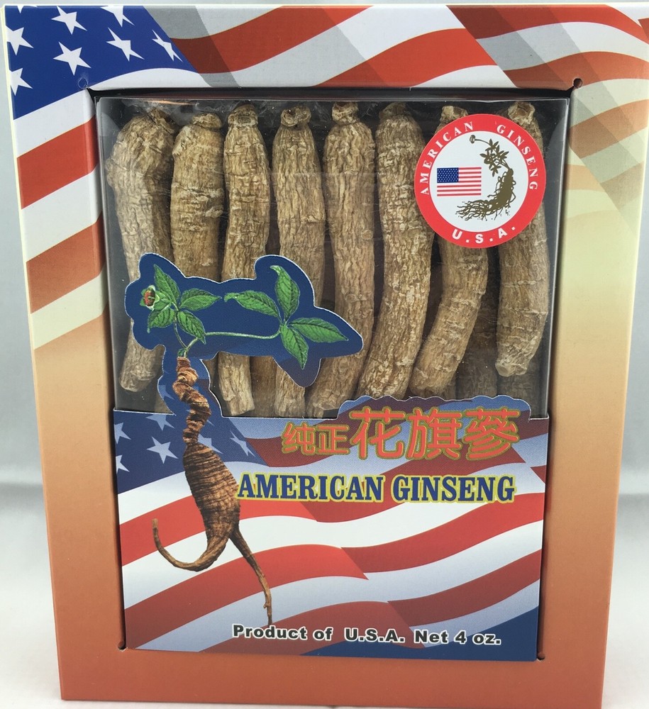 Ginseng Roots Long Small 4oz Box Free Shipping 美国花旗参