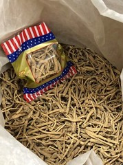8oz/Bag American Barrel Ginseng Root正宗美国威州桶参/半野花旗参/西洋参/礼品袋装(半磅装)-U.S. Seller