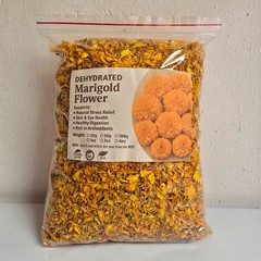 Marigold Flowers Petals, Dried Wild Crafted African (Tagetes erecta) Organic Tea