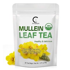 28/60 DAY Mullein Leaf Tea for Lungs Cleanse & Immune Support,100% Natural