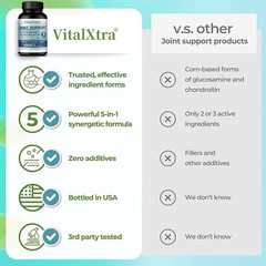 Glucosamine Chondroitin Msm Hyaluronic Acid Joint Health Support 30-120 Capsules