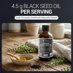 Dr. Berg Black Seed Oil Organic Cold Pressed – Pure Nigella Sativa Black Cumin O