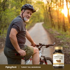 Turkey Tail Mushroom Capsules | 1200mg | 200 Count | Non-GMO | by Piping Rock