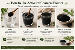 Activated Charcoal Powder – Food Grade Botanical Carbon – Pure 1 oz- 32 oz Bulk