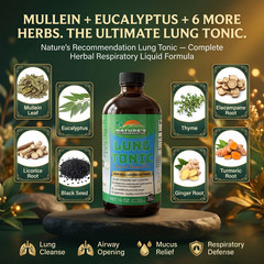 LUNGS BITTERS – Natural Herbal Tonic Respiratory Support Mucus Relief 16oz 2 pc