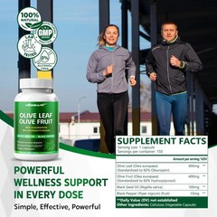 NESSARIT Olive Leaf & Olive Fruit 60% Oleuropein 60% Hydroxytyrosol – Black S…