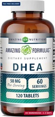 Amazing Formulas DHEA 50 Mg Tablets Supplement Non-GMO Gluten-Free Made in USA 1