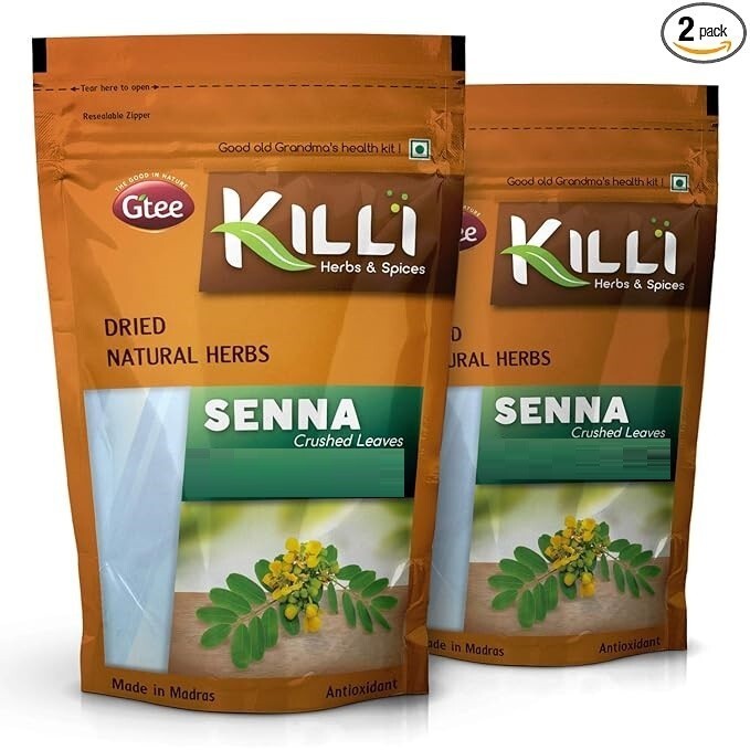 KILLI Senna | Nilavarai | Sanay | Cassia angustifolia Leaves Crushed, 100g x 2