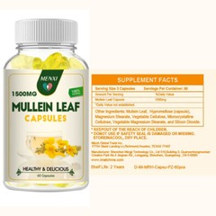 Mullein Capsules Lung Support | Respiratory Health & Immune Boost Herbal Extract