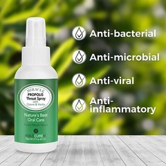 2 pack Miracle Propolis Throat Spray – 7 herbs for gums, throat and mouth, 4 oz