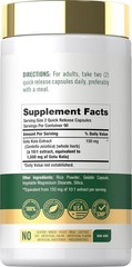 Gotu Kola Capsules 1500mg | 180 Count | Non-GMO, Gluten Free | by Carlyle