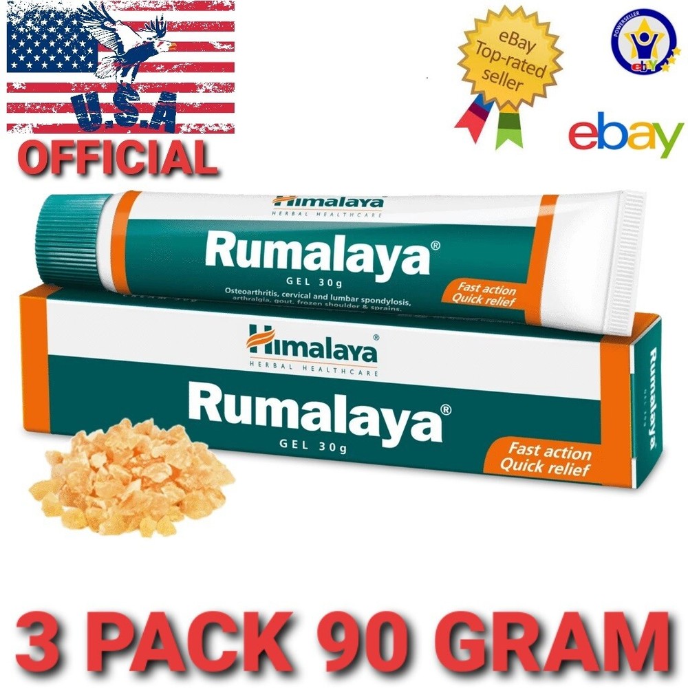 Rumalaya Gel USA Exp4/2025 Himalaya 3 Pack Care Relief Muscle Joints Bones Pain