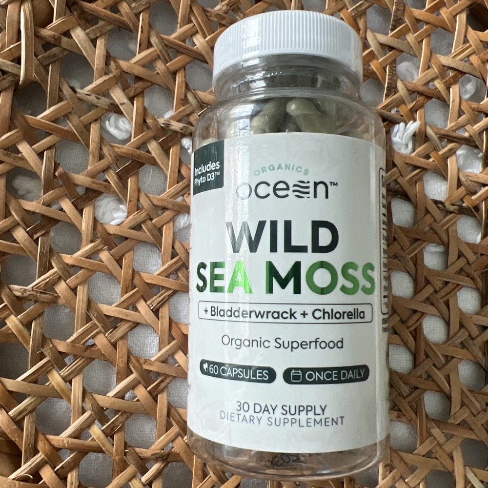 Organics Ocean Wild Sea Moss Capsules – 100% Organic 60 Count (Pack of 1)