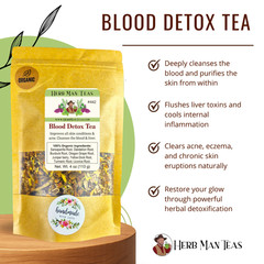 BLOOD CLEANING TEA – for all skin conditions by master herbalist 4oz