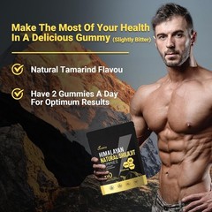 Himalayan Shilajit Gummies 3000mg, Ashwagandha, Fulvic Acid, 60 Count