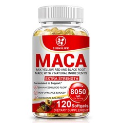 Maca Root Capsules 8050mg |120 Pills | Red, Yellow,Black Maca Supplements
