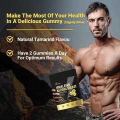 VivoNu Himalayan Shilajit Gummies 3000mg, Ashwagandha, Fulvic Acid, 60 Count