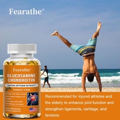 Glucosamine Chondroitin MSM Turmeric Triple Strength Joint Support-120 Capsules