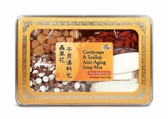Cordyceps&Scallop Anti-Aging Soup Mix蟲草花干貝湯料包 Soup Made Easy!3-4 Servings 5.64oz