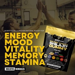 Holistic Hercules Himalayan Gold Shilajit Gummies with 30 Count (Pack of 1)