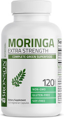 Bronson Moringa Extra Strength Capsules Moringa Oleifera Powder, Green Superfood