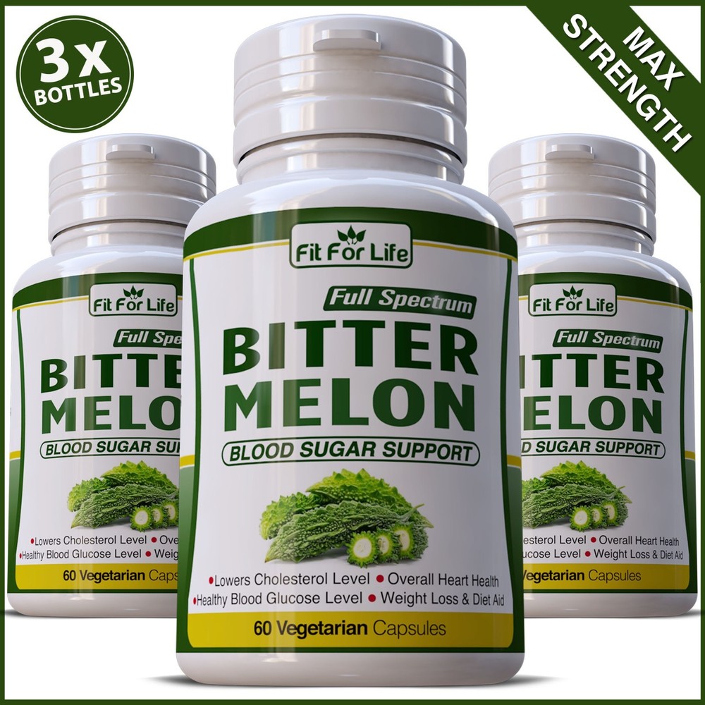 180 X BITTER MELON PILLS SUGAR SUPPORT GLUCOSE LEVELS CAPSULES LOWER CHOLESTEROL