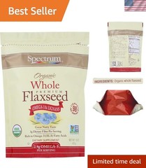 15 oz Organic Whole Flaxseed – Rich in SDG Lignans for Health Enthusiasts