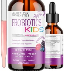 Liquid Probiotics for Kids & Toddlers | + Prebiotic + Ginger Root | Acidophil…