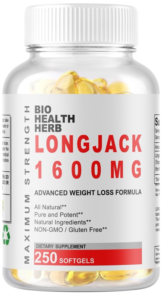 250 Softgels Longjack 1600 mg Longifolia Root Extract