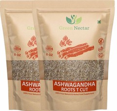 Ashwagandha Root 8 Oz |(Tea Cut, 2 pack), Dried Ashwagandha Herb, 100% Naturally