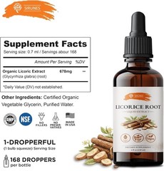 SIRUNES Licorice Root Extract Liquid Drops – Alcohol Free Licorice Tincture w…