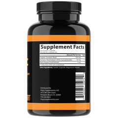 Angry Supplements Ultra Pure Turmeric Curcumin w. Black Pepper Pills, 30 Pack