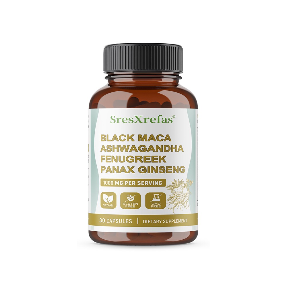 Black Maca With Fenugreek Enhance Memory And Energy Gmo Free 30/60/120 Capsules